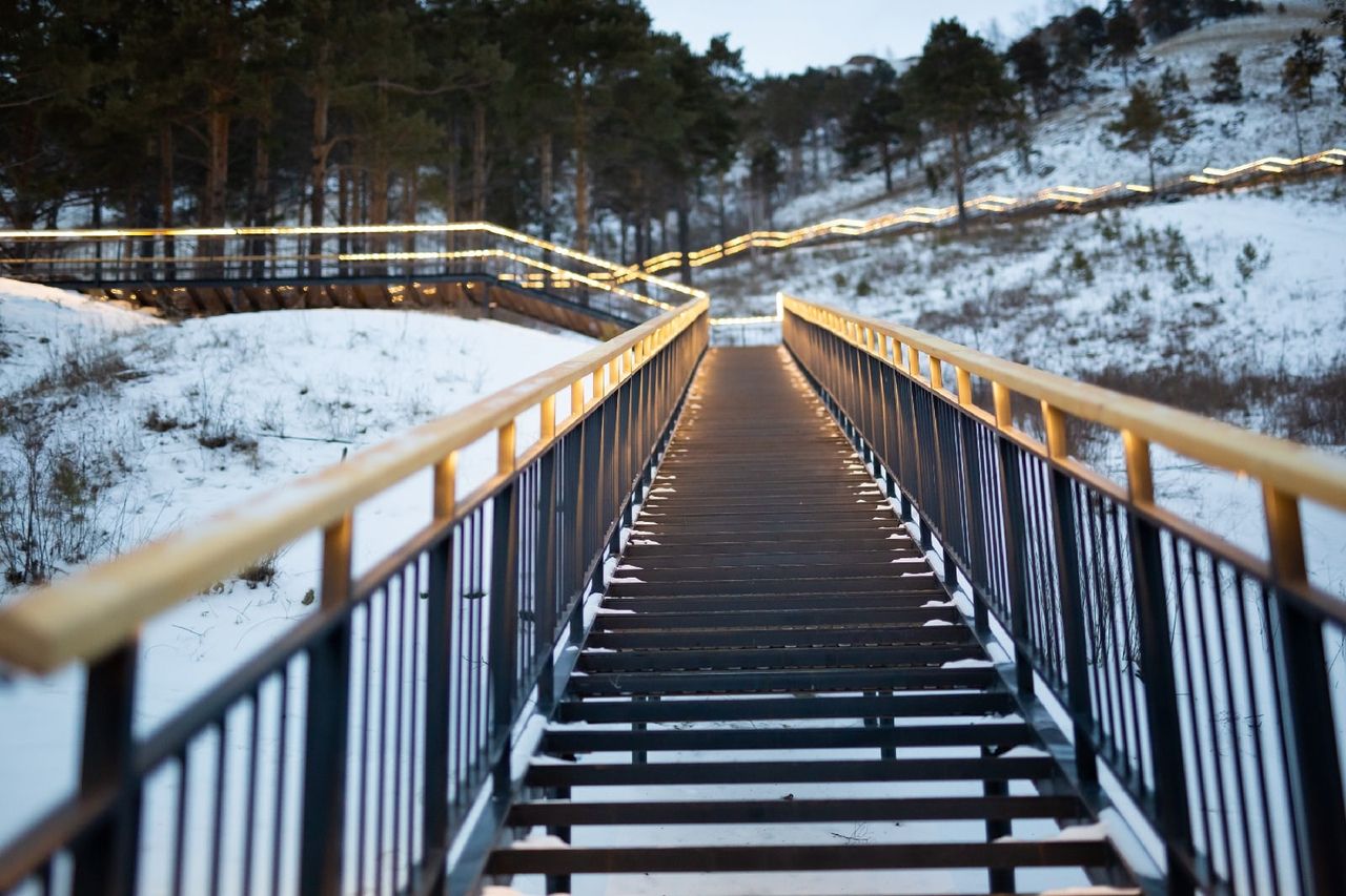 В Красноярске открыли лестницу на Торгашинский хребет